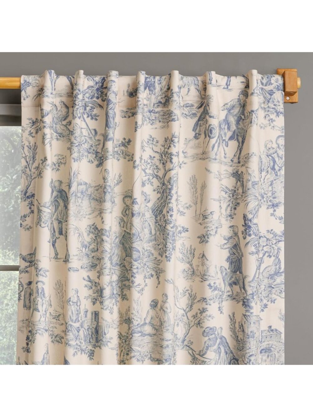 Elegant 100% Cotton Living Room Curtains, 50"x84", Stylish Home Decor (Single